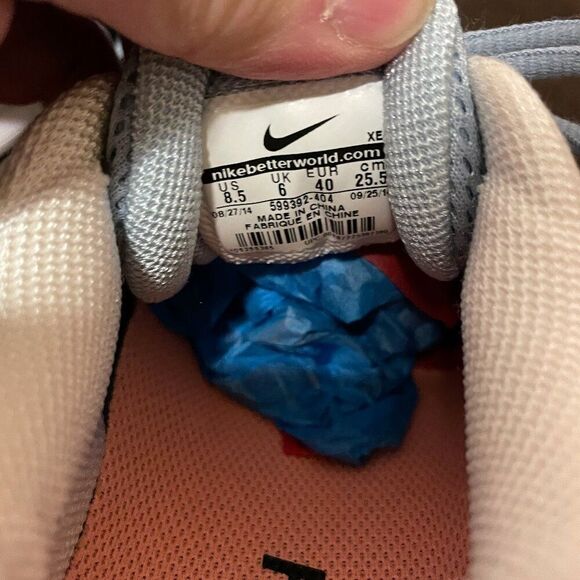 Nike Air Pegasus + 30 Dark Grey Grey Light Grey Salmon Orange 8.5 US 40 EUR Wmns - Picture 6 of 10